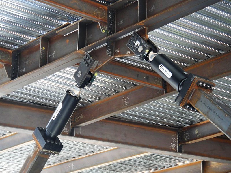 Close-up of specialized project machinery and metal structures